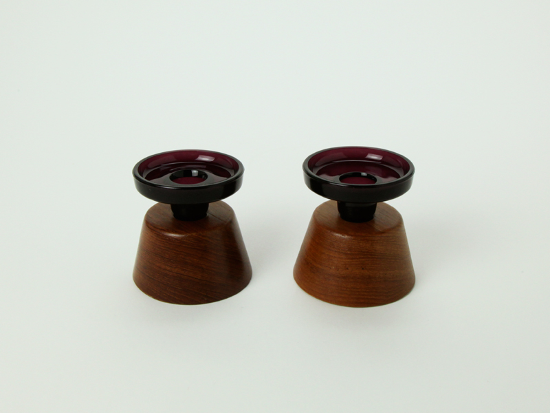 Sweden Glass Teak Candle lamp