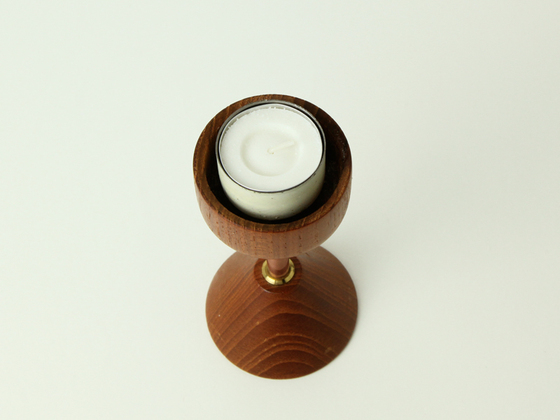 Sweden Teak Candle Lamp